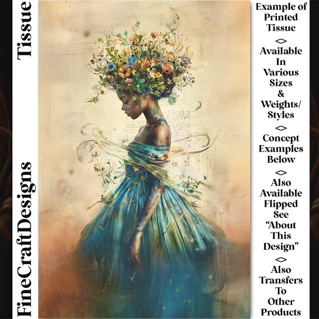 Papel De Seda Desacoplamento de CZ4L, fêmea africana etérea amer (Criador carregado)