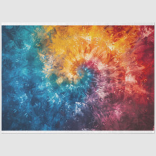 Papel De Seda Desacoplamento de espiral do Rainbow Tie-Dye