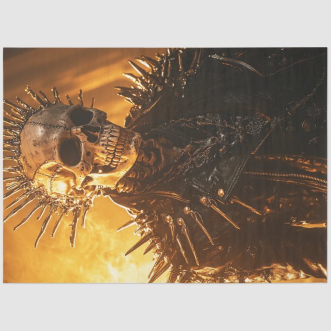 Papel De Seda Desacoplamento de Spikes Metálicas Metálicas Metál (Frente )