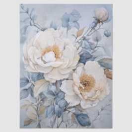 Papel De Seda Desacoplamento do Buquê Floral Branco Grande