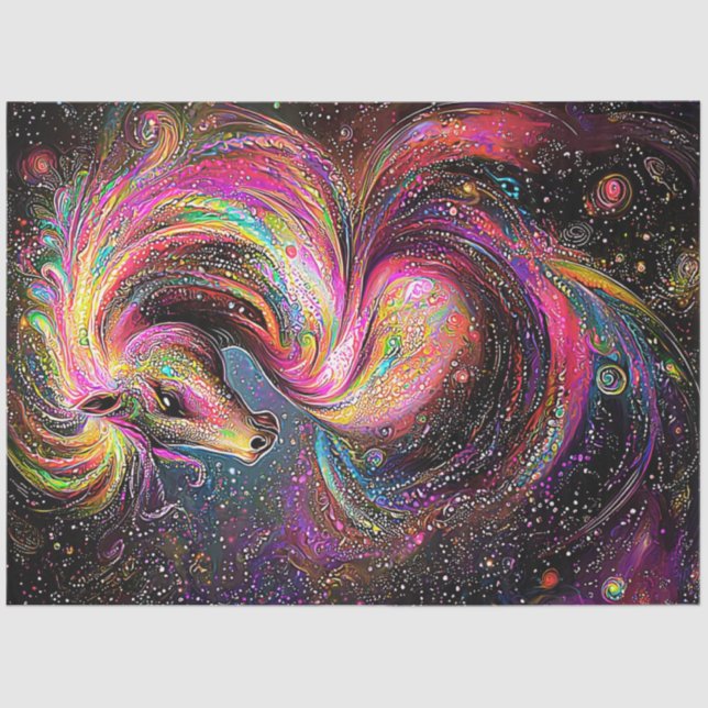 Papel De Seda Desacoplamento do espiral de Abstrato vibrante par (Frente )