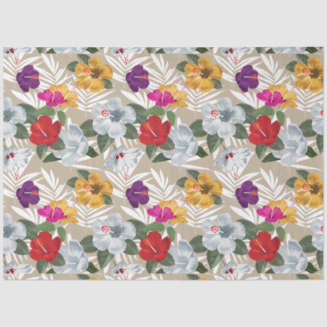 Papel De Seda desacoplamento floral de pedras (Frente )