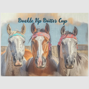 Papel De Seda Desacoplamento Personalizar 3 Cavalos "Enfiar o Bo