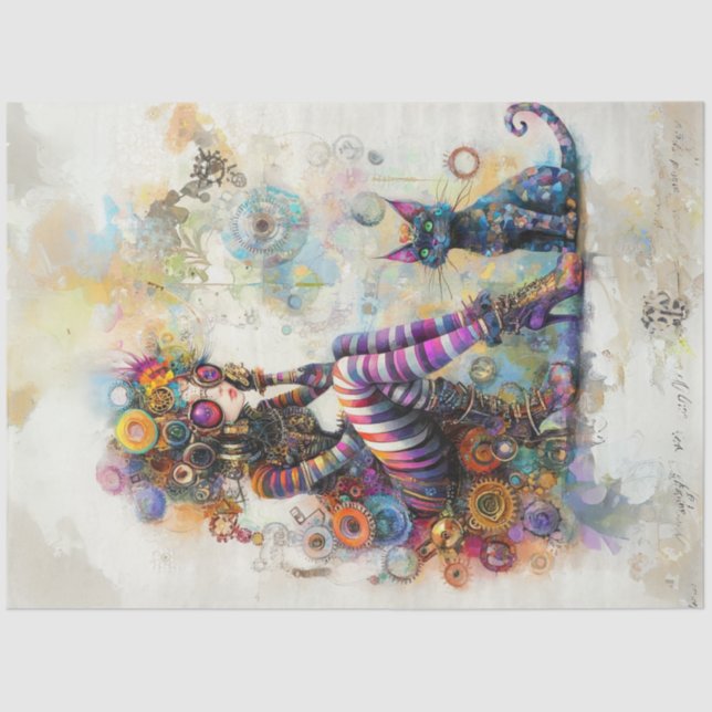 Papel De Seda Desagrupar Boho Futurístico da Era Vitoriana (Frente )