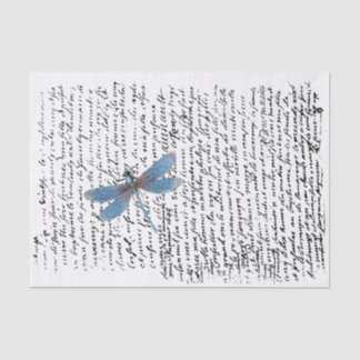Papel De Seda Desanexação da letra Vintage Dragonfly