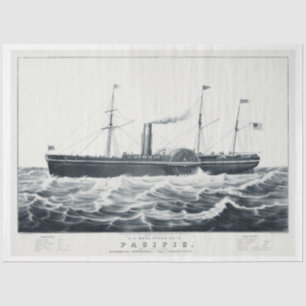 Papel De Seda Desanexação de Embarcações Náuticas de Vintage a V