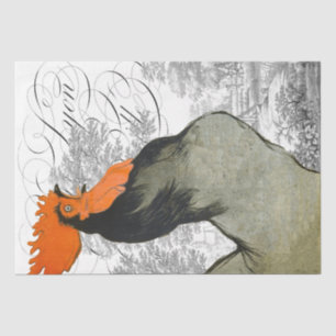 Papel De Seda Desanexação do País de Produção do Rooster French 