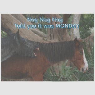 Papel De Seda Desanexar Impressão de Cavalo Humoroso Personalizá