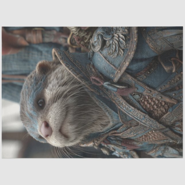 Papel De Seda Desanexar Traje Azul do Guerreiro Externo (Frente )