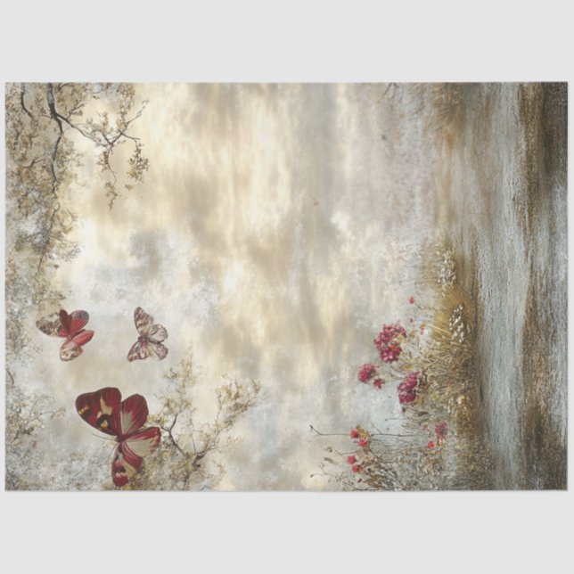 Papel De Seda Desanexar Visão Histórica do Vintage (Frente )