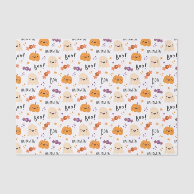 Papel De Seda Desaparece o Fantasma do Halloween Pumpkin (Frente )