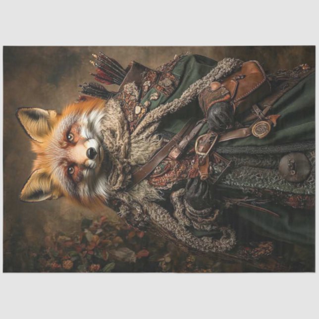 Papel De Seda Desaparecer Fantasia Fox Medieval Style Atum (Frente )