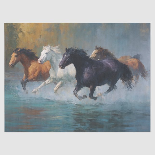 Papel De Seda Desaparecimento de Cavalos de Galopagem da Liberda (Frente )