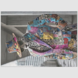 Papel De Seda Descamação de Abstrato de Leopardo Mojável