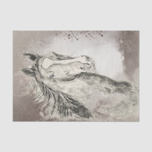 Papel De Seda Descamação de Desenho de Cavalo Saddlepurado Ameri