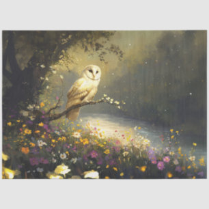 Papel De Seda Descamação de Flores Selvagens Brancas Snowy