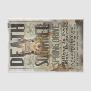 Papel De Seda Descamação do Anúncio de Caça ao Esquilo