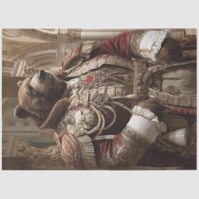 Papel De Seda Descamação do Retrato Real do Urso Retrato Aristoc (Frente )