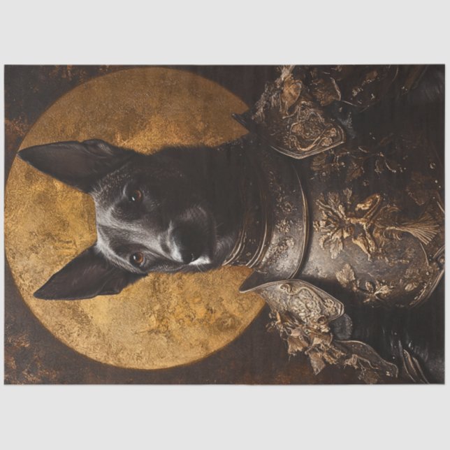 Papel De Seda Descamação do Shepard Medieval Armand Alemão Shepa (Frente )