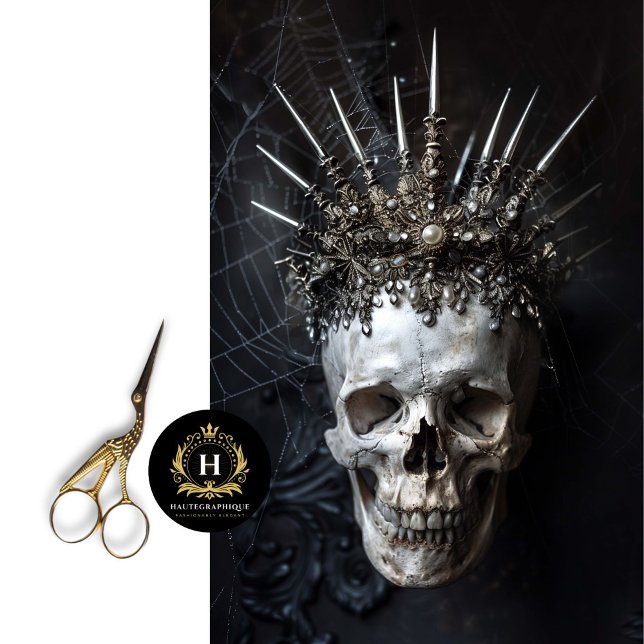 Papel De Seda Descamação do Skeleton Gótico Elegante (Criador carregado)