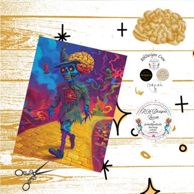 Papel De Seda Descamação Espantalho Amarelo Estrada do Tijolo Ap (Criador carregado)