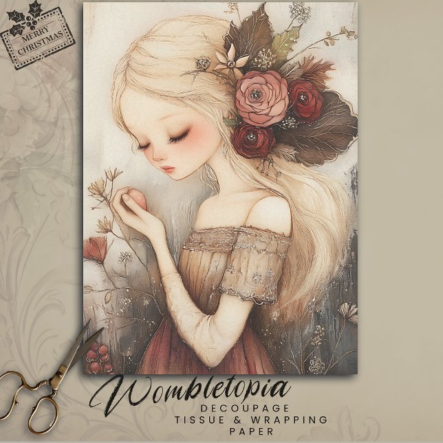 Papel De Seda Descamação Festiva Floral de Natal (Criador carregado)