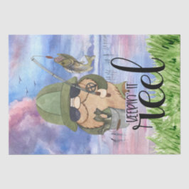 Papel De Seda Descamação Gnomo de Pesca "Mantendo-a-Enguia"