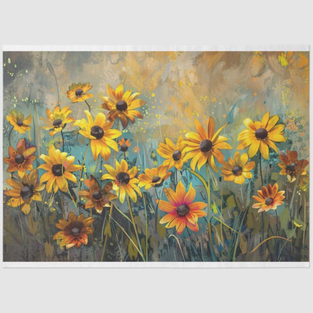 Papel De Seda Descamação Impressionista de Susan Flower de olhos (Frente )