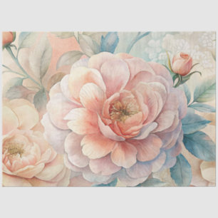 Papel De Seda Descapa de Aquarela de Pastel inspirada na Vintage