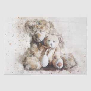 Papel De Seda Descapa de Aquarela do Urso de Teddy 23 15x20