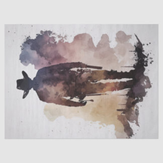 Papel De Seda Descaptação de Cowboy Western Watercolor