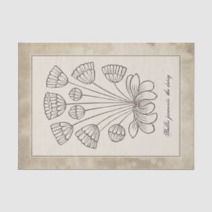 Papel De Seda Descaptação de Pergaminho da Flor de Daisy Botâ
