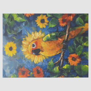 Papel De Seda Descaptação Floral de Pintura de Óleo de Cenoura d