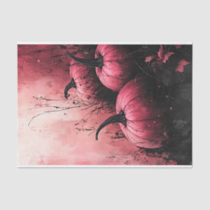 Papel De Seda Descarte de Abóbora Preto e Rosa