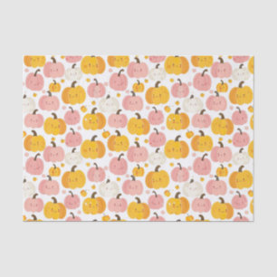 Papel De Seda Descarte do Padrão de Pumpkin do Autumn Watercolor