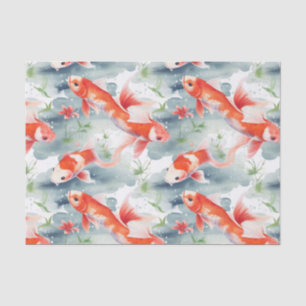 Papel De Seda Descoberta de Banheiras do Jardim de Peixes Koi Br