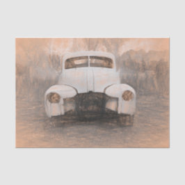 Papel De Seda Descodificação de Arte Rústica de Carro vintage