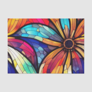 Papel De Seda Descolagem de Vidro Contido com Padrão Floral