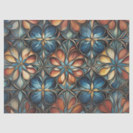 Papel De Seda Desconexão de Padrão Floral de Cores Sem Som