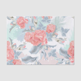 Papel De Seda Desconexão de Padrão Floral Romântico