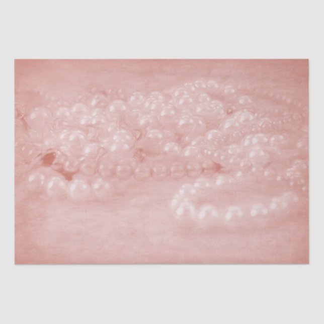 Papel De Seda Descopaginação das Pérolas Brancas Rosa com Ângulo (Frente )