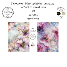 Papel De Seda Descoupagem A3 Florais Botânicos Scrapbooking