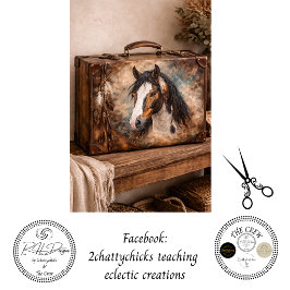 Papel De Seda Descoupagem Pintura de Cavalo Índio Americano