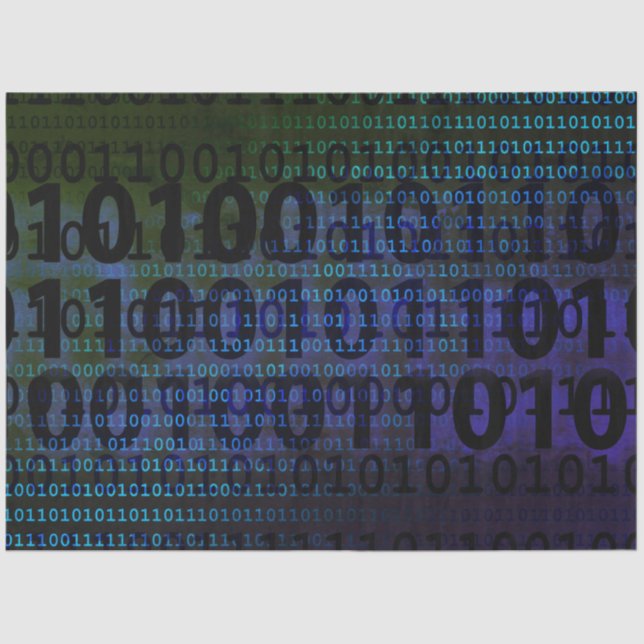 Papel De Seda Desduplicação de código binário de tecnologia (Frente )