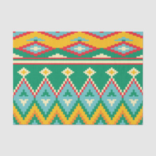 Papel De Seda Desduplicação de padrão tribal de 8 bits