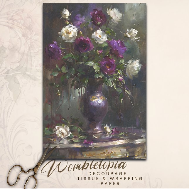 Papel De Seda Desduplicação do Buquê Roxo e Rosa Branco (Criador carregado)