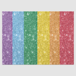 Papel De Seda Desduplicação do Rainbow LGBT Glitter
