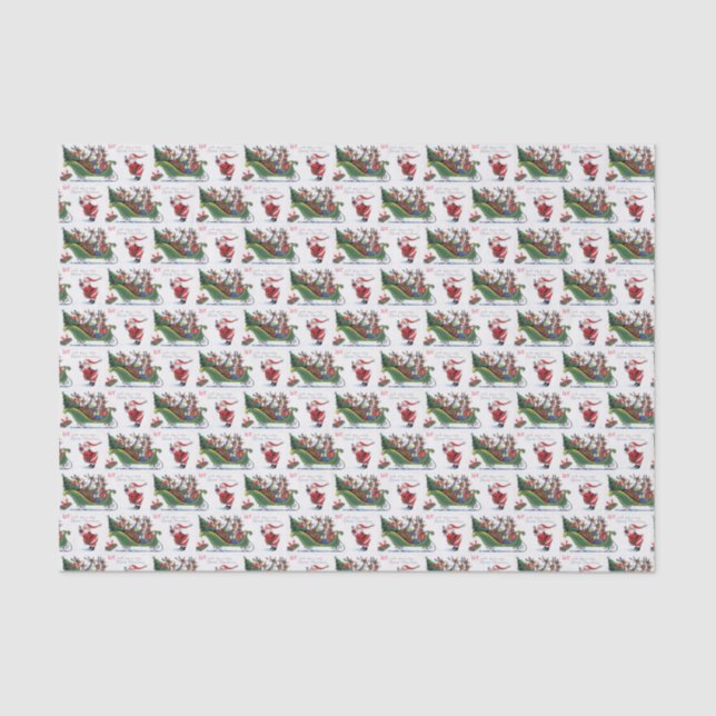 Papel De Seda Desejamos-lhe um Feliz Natal para os Papais noeis  (Frente )