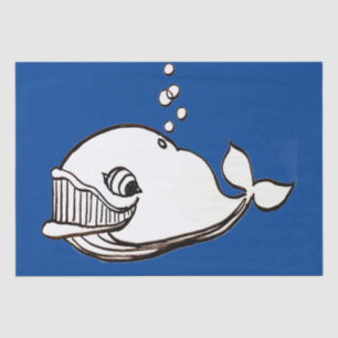 Papel De Seda desenho animado de baleia na pintura de diamante a