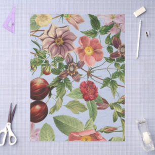 Papel De Seda Desenho botânico vintage